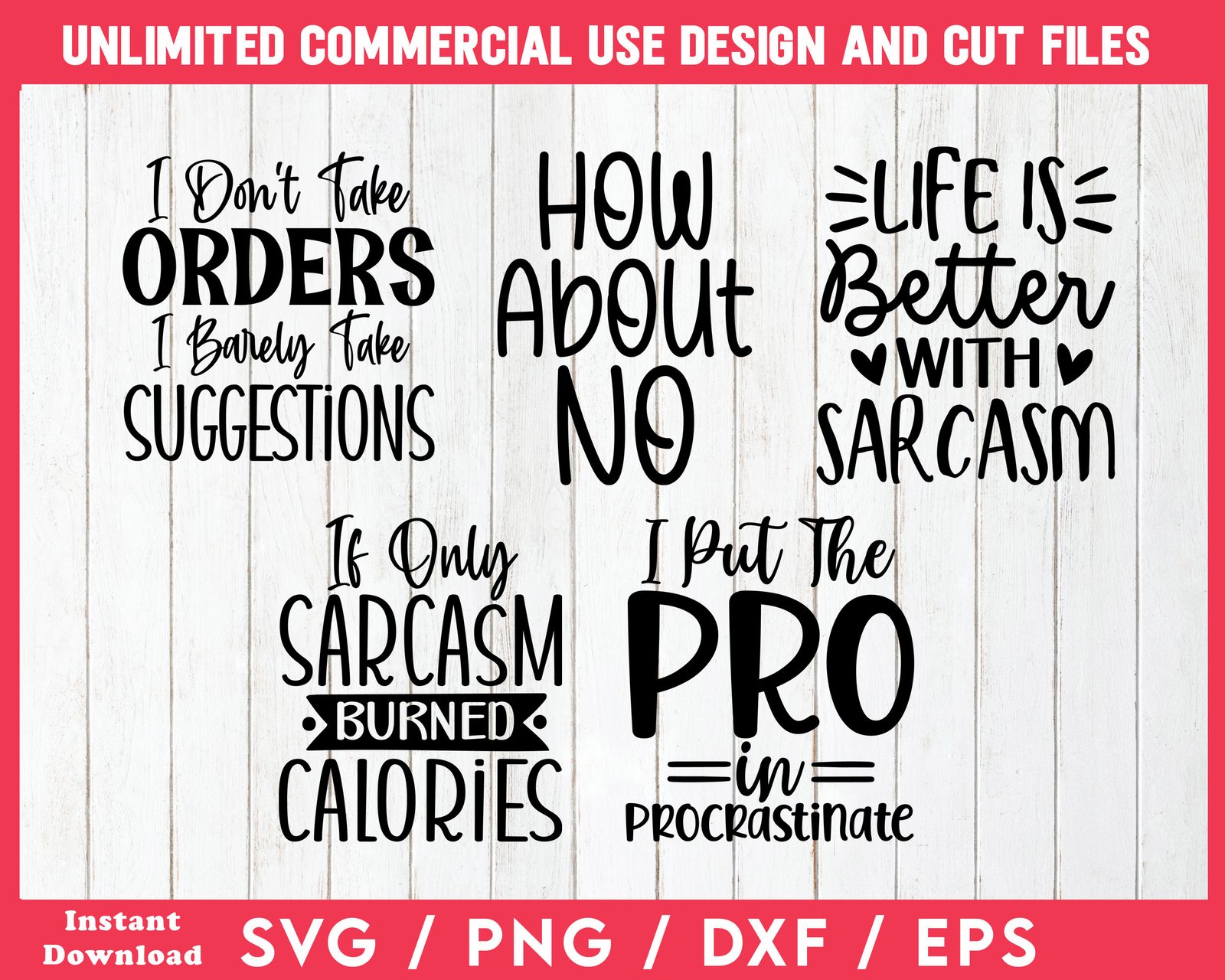 Sarcastic SVG and PNG designs 46 to 50