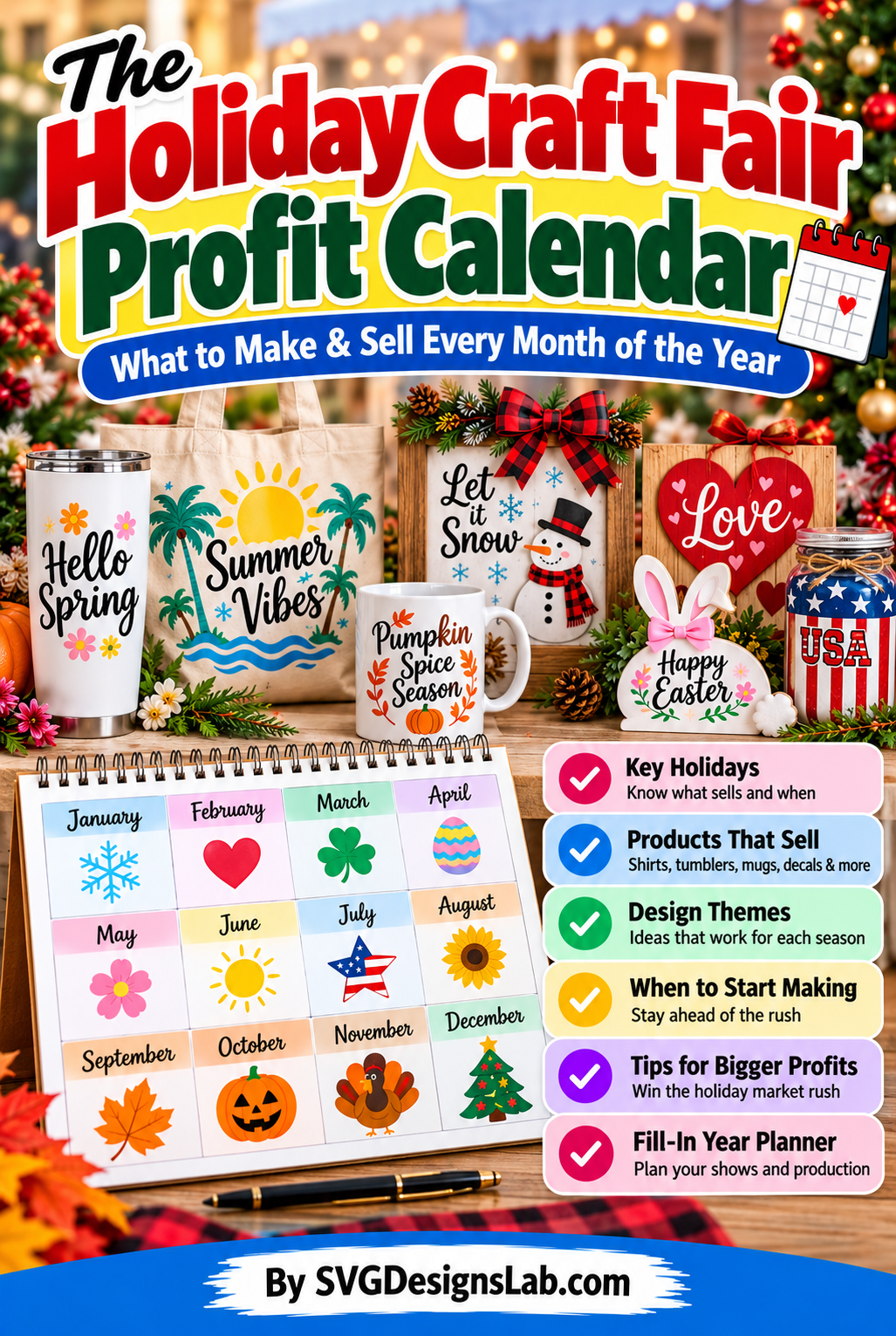 The Holiday Craft Fair Profit Calendar ebook cover