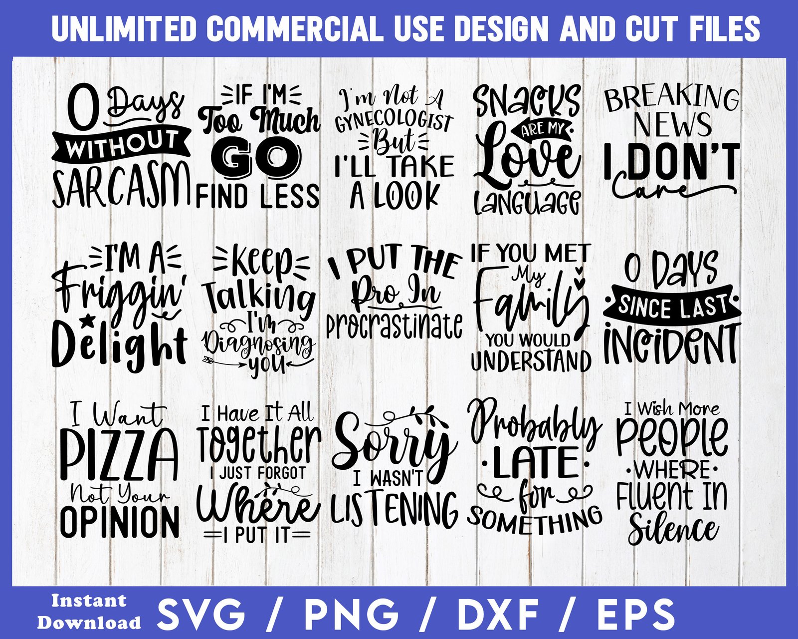 Funny SVG designs 31–45 preview
